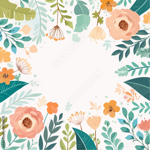 Floraler Blumenrahmen