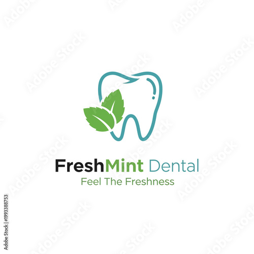 Fresh Mint Dental Logo Design.