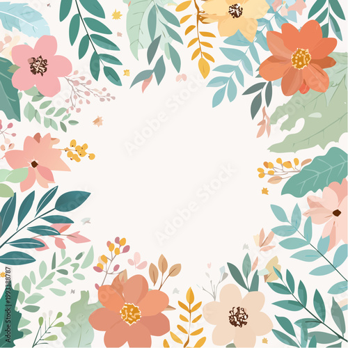 Floraler Blumenrahmen