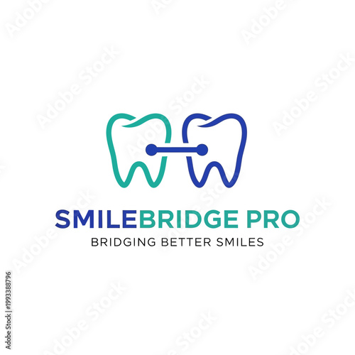 Smilebridge Pro Dental Logo Design.