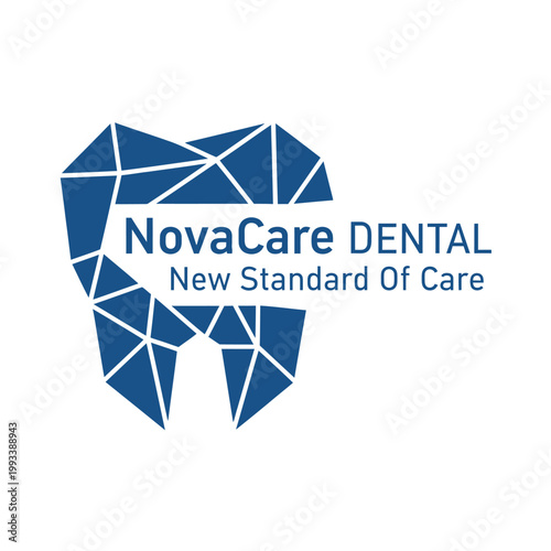 Dental care logo with tooth design.