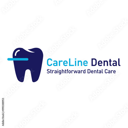 Dental Care Tooth Logo Design.