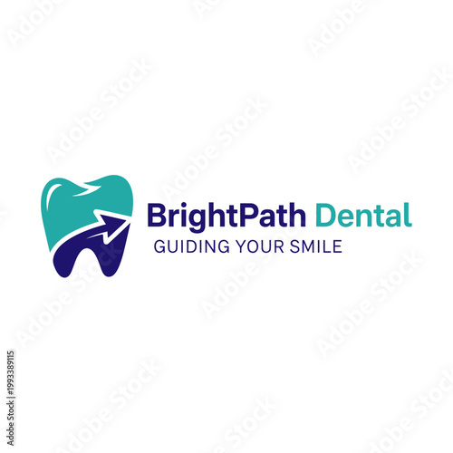 Dental logo with tooth icon.