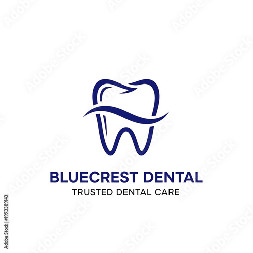 Dental logo with tooth icon design.