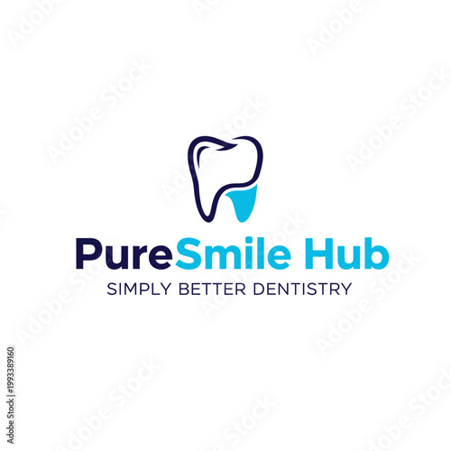 Dental logo with tooth icon.