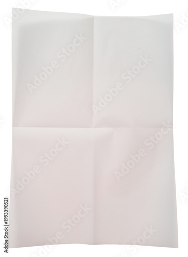 Foto Feuille de papier calque transparente avec plis, isolée sur fond transparent — T