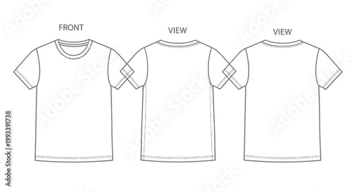 Front and back view of a blank white cotton polo shirt vector illustration template for casual men's fashion clothing design