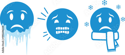 Illustrative depiction of escalating cold and sickness showing a face transitioning through stages of discomfort and illness