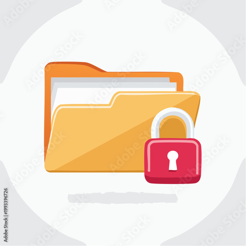 Folder with Padlock Icon