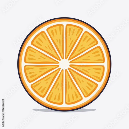 Stylized Orange Slice Illustration
