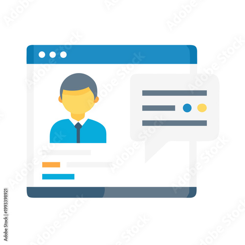 User Profile Chat Icon - Customer Service Support