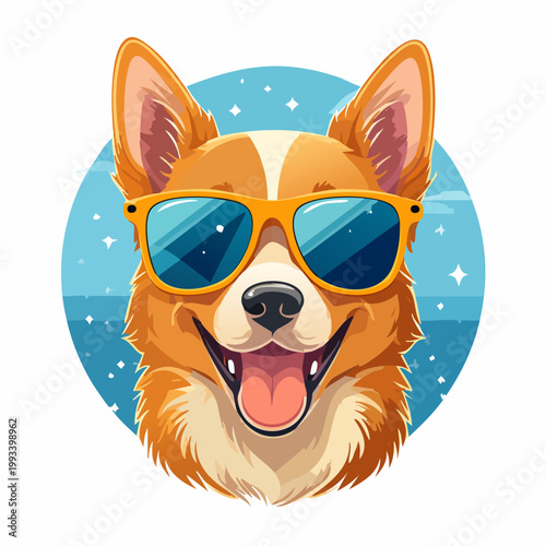 Lustiger Hund mit Brille