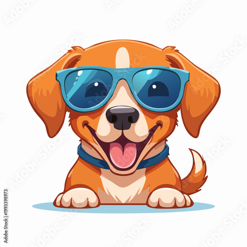 Lustiger Hund mit Brille