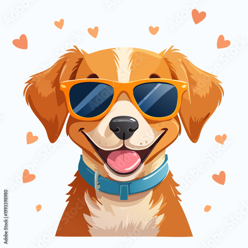 Lustiger Hund mit Brille