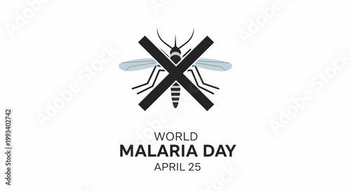 World Malaria Day, mosquito, awareness, health, disease prevention, vector icon