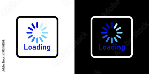 App loading icon in solid style representing progress indicator, buffering, system processing, waiting state and data loading concept.