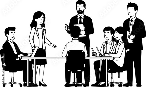 business people in cafe