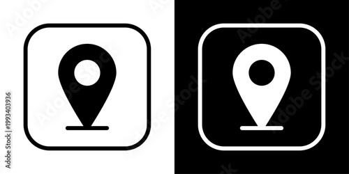 Modern app location pin fill icon in solid style, ideal for GPS systems, navigation apps, map services, place markers, and mobile interface design.
