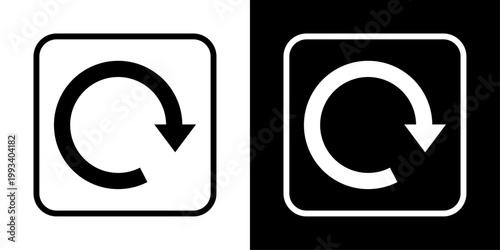 App refresh icon in solid style representing reload action, data update, system refresh, sync process and real-time content update.