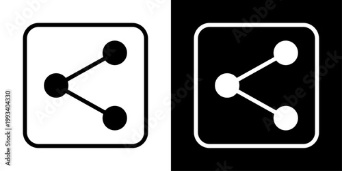 Modern app share fill icon in solid style, ideal for social sharing, file transfer, content distribution, mobile apps, and digital interface systems.
