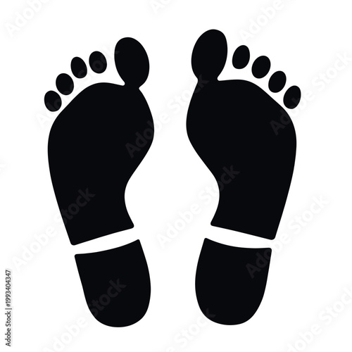 The silhouette of the Buddha's black footprint, illustrating the concept of Vesak Day  