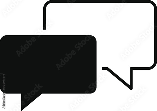 Set of chat and talk icon. Help desk and communication design. Speech bubble and messaging symbols. Online conversation and talk sign. Modern web policy signs