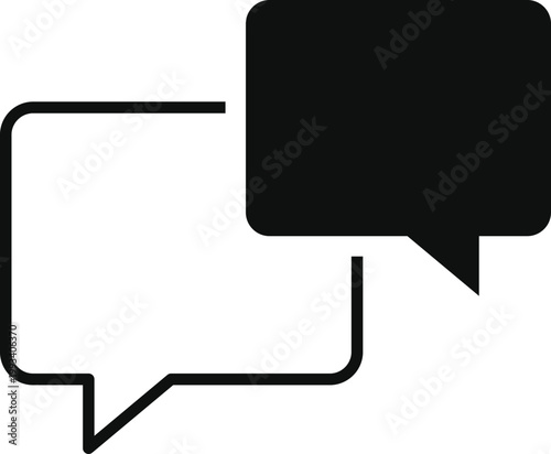 Set of chat and talk icon. Help desk and communication design. Speech bubble and messaging symbols. Online conversation and talk sign. Modern web policy signs