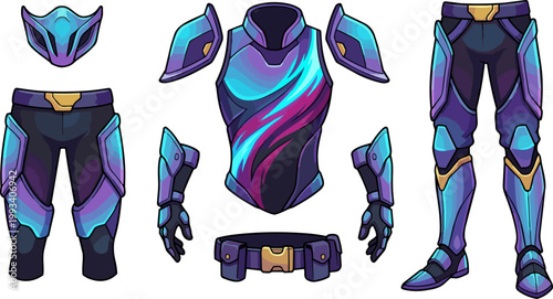 Futuristic scifi armor costume pieces.