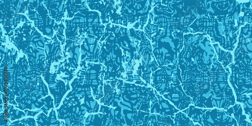 Turquoise and blurry sea waves. Dark grainy background.eps,10