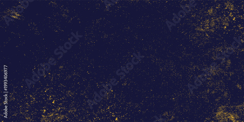 Abstract yellow-blue frame on a dark background. Sporty design in grunge style. Illustration for sports