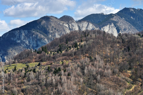 Mountain landscape. Carpathian Mountains in Romania.