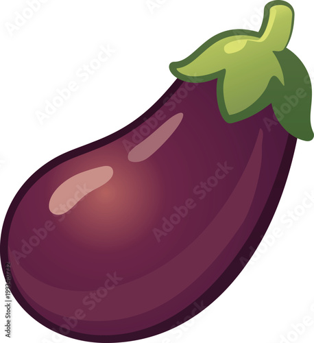 Eggplant Icon -  Isolated Vegetable Illustration Transparent