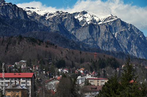 Mountain landscape. Carpathian Mountains in Romania.