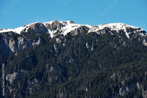 Mountain landscape. Carpathian Mountains in Romania.