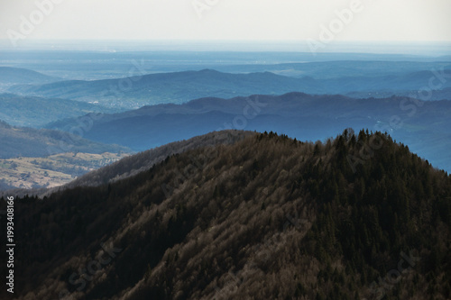 Mountain landscape. Carpathian Mountains in Romania.