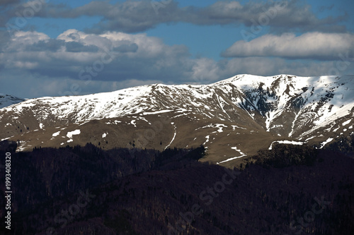 Mountain landscape. Carpathian Mountains in Romania.