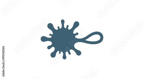 Blue Virus Illustration with Loop Handle.