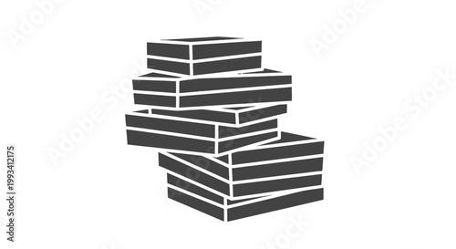 Stack of Books Illustration Simple Design.