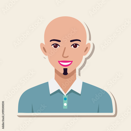 Bald Man with Goatee and Smiling