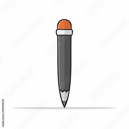 Stylized Pencil with Eraser Icon