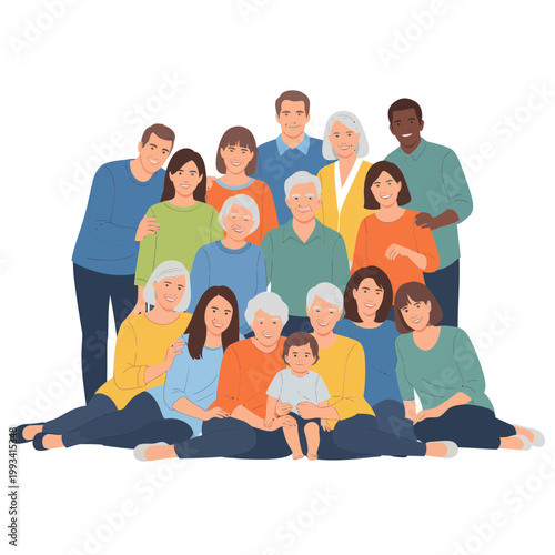 Diverse Multi-Generational Family Portrait