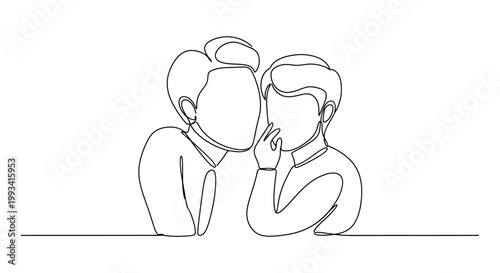 Two friends whispering secrets, one telling a secret to another, one on one conversation, close up