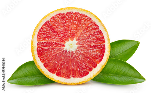 Organic orange isolated on white background