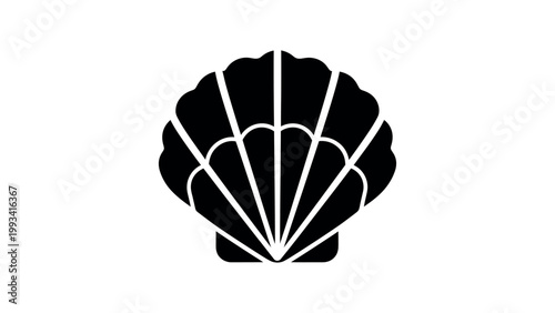 Seashell Icon Marine Shell Beach Vector Symbol