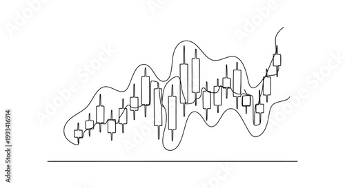 Candlestick Chart Analysis: Volatile Market Trends and Financial Growth