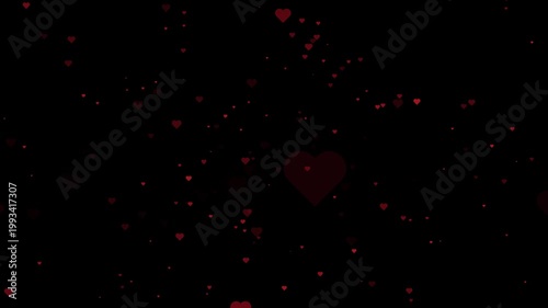 Love Hearts Floating and Spreading Romantic Valentine Background