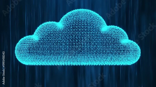 cloud computing concept with dynamic, futuristic transformations