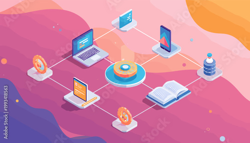 This vibrant and fluid abstract background evokes a sense of calm and creativity. Ideal for websites, presentations, or social media needing a modern 