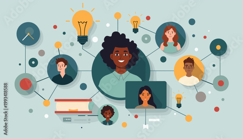 A calming, minimalist composition of overlapping circles and lines. Perfect for backgrounds, branding, or representing interconnectedness and modern d