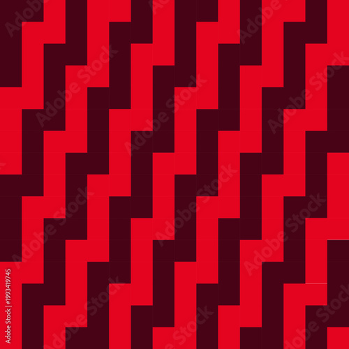 Red and Maroon Geometric Zigzag Seamless Pattern